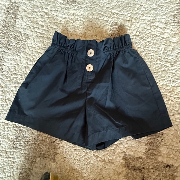Zara Kids Navy Blue Popplin 100% Cotton Preppy Pull On Shorts - Picture 4 of 7